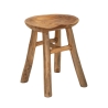 Teakhouten kruk met natuurlijk etnisch design Sel Slim Aanbieding