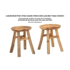 Teakhouten kruk met natuurlijk etnisch design Sel Slim Afmetingen