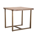 Industriële vierkante tafel 80x80 cm van hout en metaal Ankara Korting