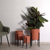 Set van 3 moderne ronde metalen plantenhouders in kleur Milly Tris Verkoop