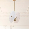 Goudkleurige metalen hanglamp met decoratieve glazen kappen Glass Verkoop