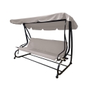 Deluxe tuin-schommel 3 zits met zonnescherm 230x120x165cm grijs Aanbieding