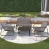 Tuinset 4 zitplaatsen staal tafel met glazen blad Saint Martin Aanbod