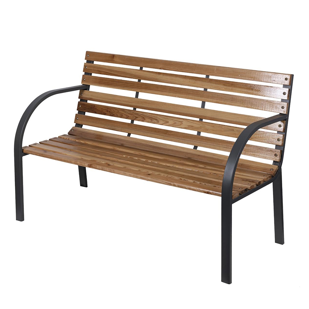 Kovek houten en stalen bankje 120x58x83 cm