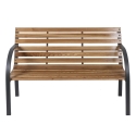 Kovek houten en stalen bankje 120x58x83 cm Korting