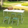 Set klaptafel met 4 opvouwbare krukjes voor kamperen Pic-Quick Verkoop