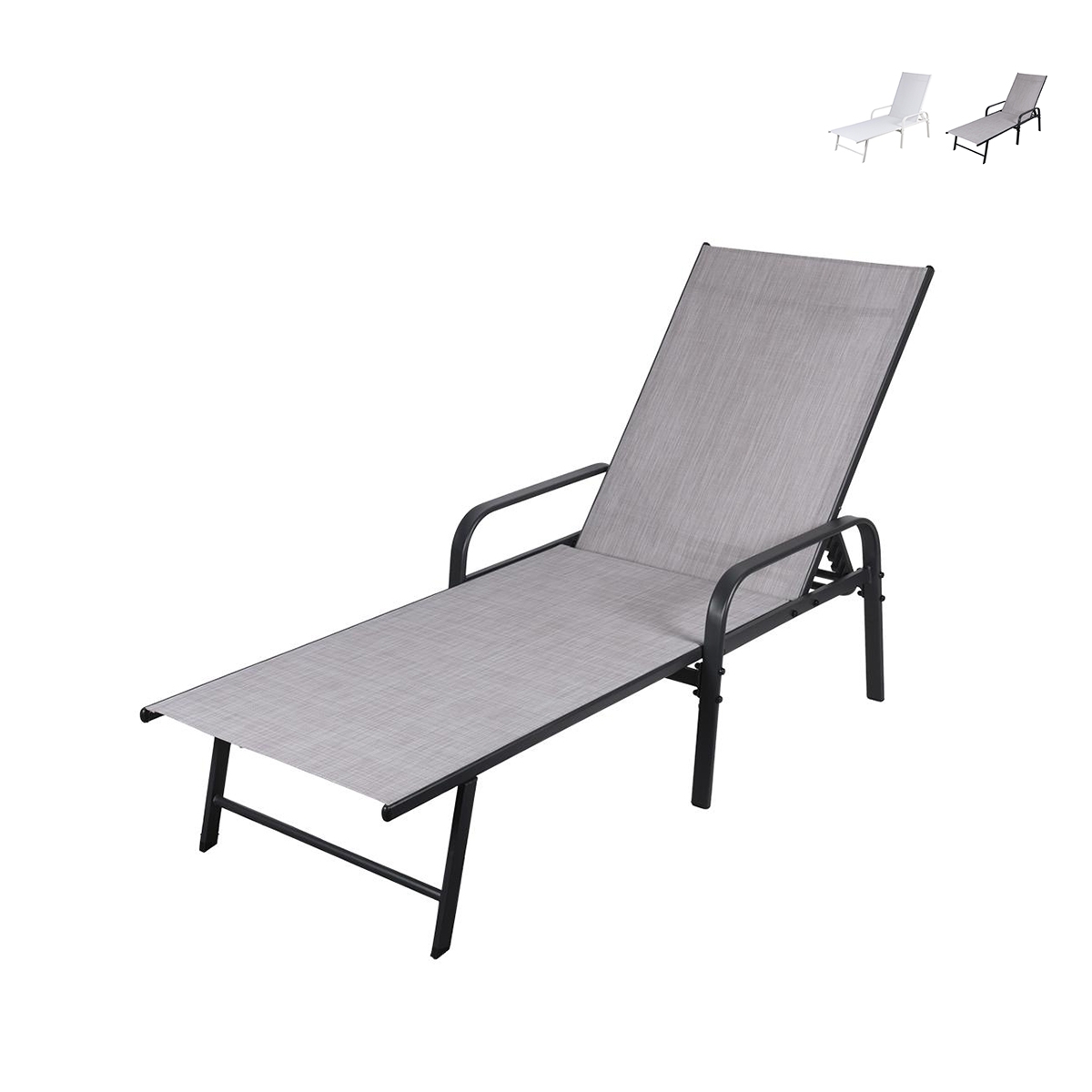Strandbed met stalen frame van pvc en polyester Varadero