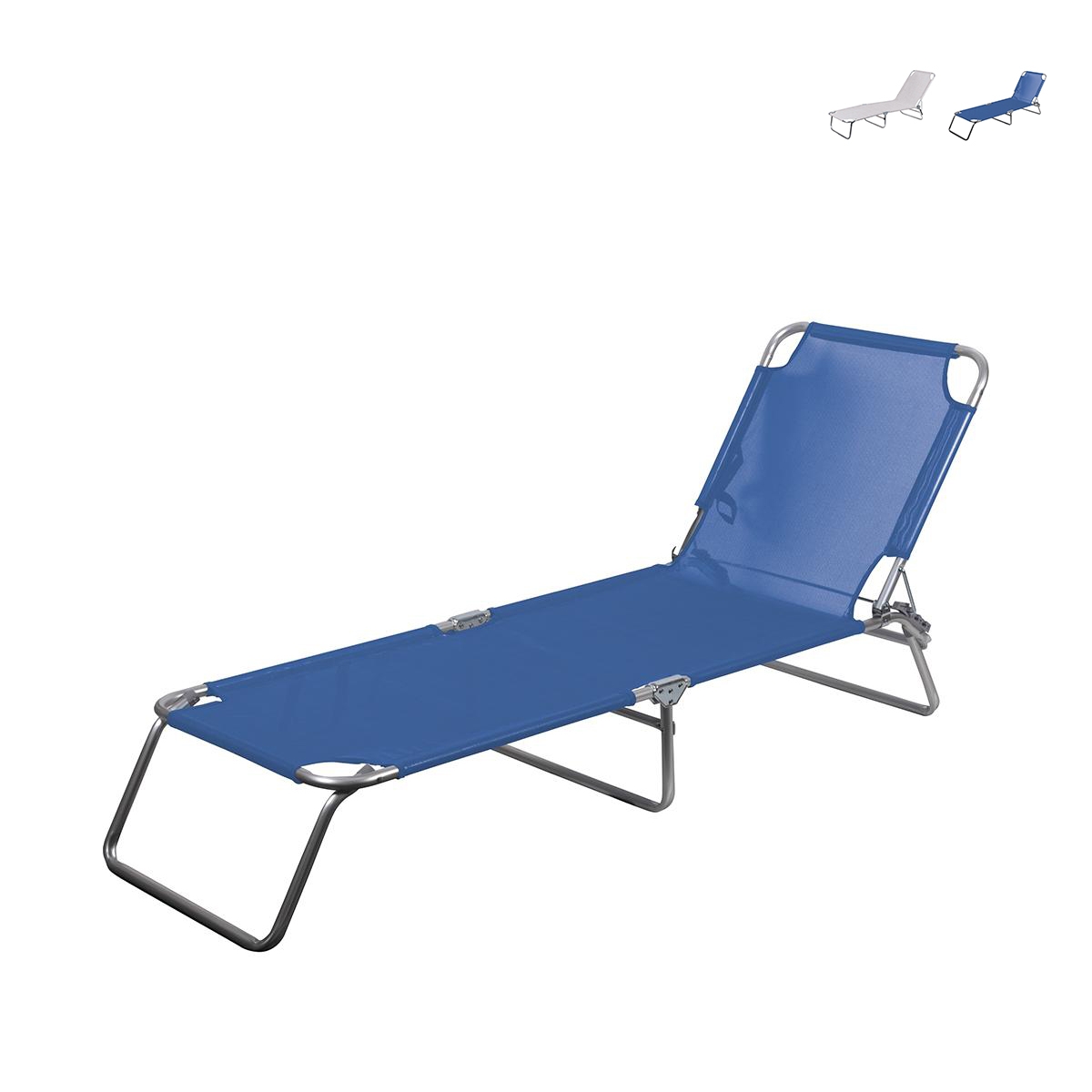 Opvouwbaar strand- en tuinligbed met verstelbare rugleuning Viareggio