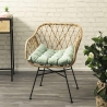 Cuscino sedia outdoor imbottito idrorepellente 50x45cm Omari Verkoop