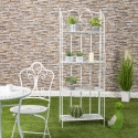 Scaffale 4 ripiani richiudibile in ferro 60,5x28xh.167cm bianco Ravun Verkoop