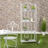 Scaffale 4 ripiani richiudibile in ferro 60,5x28xh.167cm bianco Ravun Verkoop