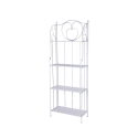 Scaffale 4 ripiani richiudibile in ferro 60,5x28xh.167cm bianco Ravun Aanbieding