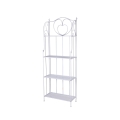 Scaffale 4 ripiani richiudibile in ferro 60,5x28xh.167cm bianco Ravun Aanbieding