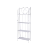 Scaffale 4 ripiani richiudibile in ferro 60,5x28xh.167cm bianco Ravun Aanbieding