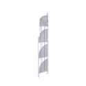 Angoliera 4 ripiani richiudibile in ferro 49x33xh.167cm bianco Alba Kortingen