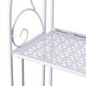 Scaffale 3 ripiani richiudibile in ferro 60,5x28xh.127cm bianco Karnel Voorraad