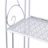 Scaffale 3 ripiani richiudibile in ferro 60,5x28xh.127cm bianco Karnel Voorraad
