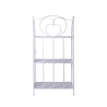 Scaffale 3 ripiani richiudibile in ferro 60,5x28xh.127cm bianco Karnel Kortingen