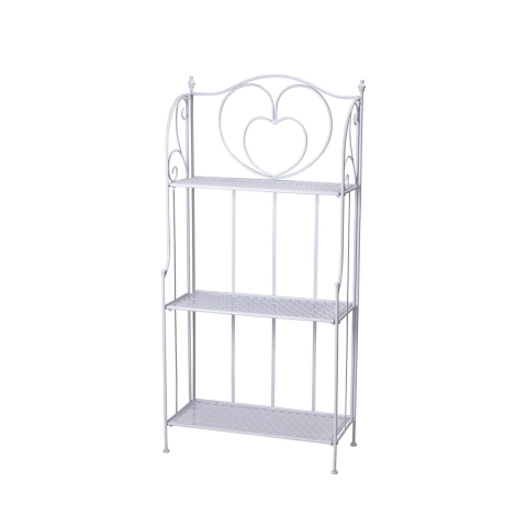 Scaffale 3 ripiani richiudibile in ferro 60,5x28xh.127cm bianco Karnel Aanbieding