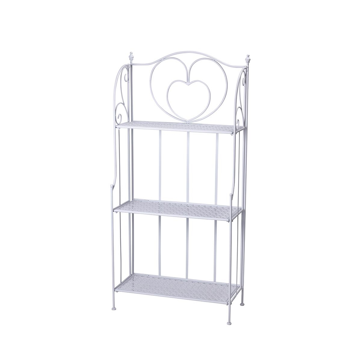 Scaffale 3 ripiani richiudibile in ferro 60,5x28xh.127cm bianco Karnel Aanbieding Scaffale 3 ripiani richiudibile in ferro 60,5x28xh.127cm bianco Karnel Aanbieding