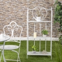 Scaffale 3 ripiani richiudibile in ferro 60,5x28xh.127cm bianco Karnel Verkoop