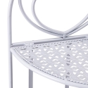 Angoliera 3 ripiani richiudibile in ferro 49x33xh.127cm bianco Veska Catalogus