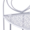 Angoliera 3 ripiani richiudibile in ferro 49x33xh.127cm bianco Veska Catalogus