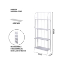 Scaffale da esterno 4 ripiani in ferro battuto richiudibile Durak Kosten