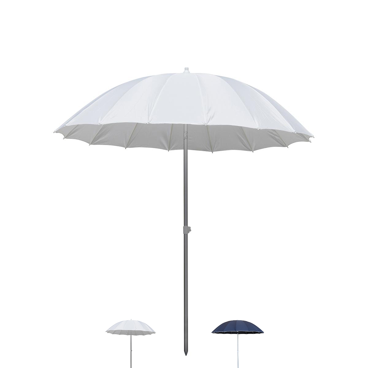 Strandparasol Ø2,4 m aluminium met 16 baleinen verstelbaar Shangai