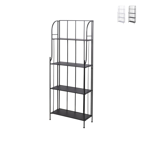 Scaffale da esterno 4 ripiani in ferro battuto richiudibile Durak Aanbieding
