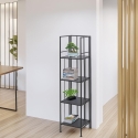 Scaffale da esterno slim 4 ripiani in ferro battuto richiudibile Nuvia Verkoop