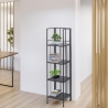 Scaffale da esterno slim 4 ripiani in ferro battuto richiudibile Nuvia Verkoop