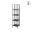 Scaffale da esterno slim 4 ripiani in ferro battuto richiudibile Nuvia Aanbieding