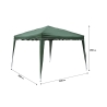 Opvouwbare groene aluminium gazebo 3x3 Rapido Aankoop