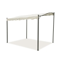 Waterafstotende gazebo met veranda 3x2,5m van ijzer ecru Sarnok Aanbieding
