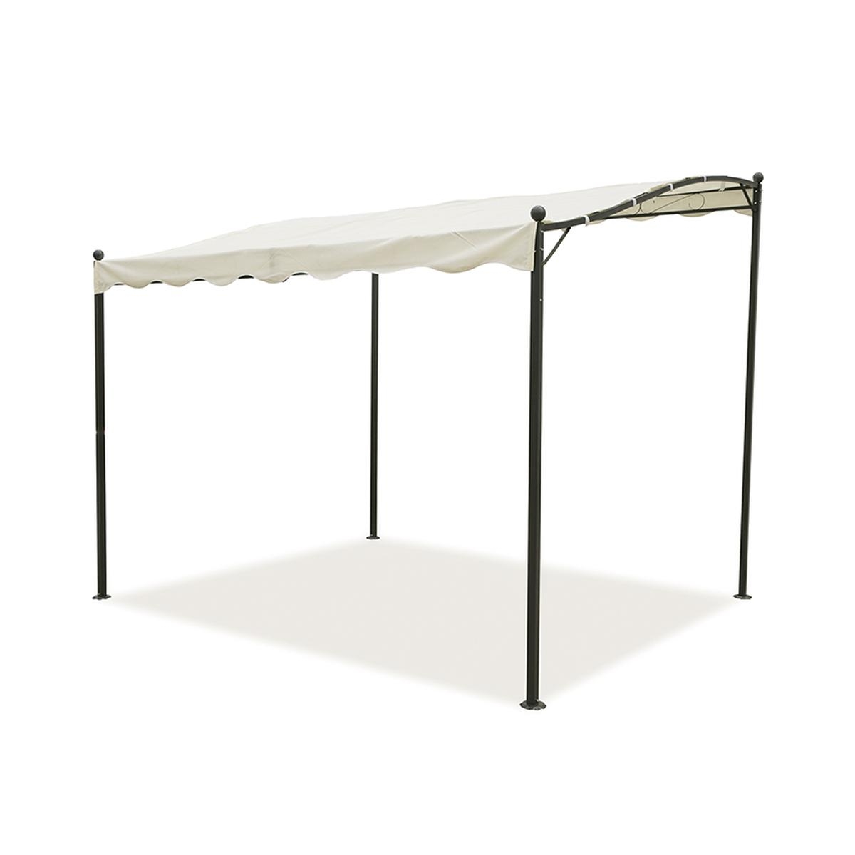 Gazebo a veranda idrorepellente 3x2,5m in ferro ecrù Sarnok Aanbieding Gazebo a veranda idrorepellente 3x2,5m in ferro ecrù Sarnok Aanbieding