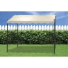 Waterafstotende gazebo met veranda 3x2,5m van ijzer ecru Sarnok Korting