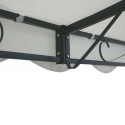 Waterafstotende gazebo met veranda 3x2,5m van ijzer ecru Sarnok Kortingen