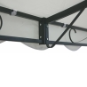 Waterafstotende gazebo met veranda 3x2,5m van ijzer ecru Sarnok Kortingen