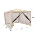 Waterafstotende gazebo met muskietennetten 3x3m ijzer ecru Dakar Aanbod