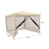 Waterafstotende gazebo met muskietennetten 3x3m ijzer ecru Dakar Aanbod