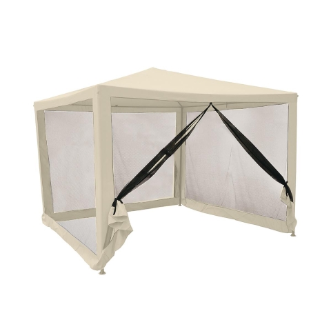 Waterafstotende gazebo met muskietennetten 3x3m ijzer ecru Dakar Aanbieding