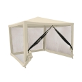 Waterafstotende gazebo met muskietennetten 3x3m ijzer ecru Dakar Aanbieding