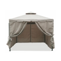 Gazebo idrorepellente 3x3m 4 tende laterali ferro tortora Tangeri Verkoop