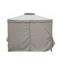 Gazebo idrorepellente 3x3m 4 tende laterali ferro tortora Tangeri Aanbod