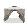 Gazebo idrorepellente 3x3m 4 tende laterali ferro tortora Tangeri Korting