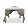 Gazebo idrorepellente 3x3m 4 tende laterali ferro tortora Tangeri Kortingen
