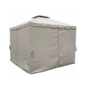 Gazebo idrorepellente 3x3m 4 tende laterali ferro tortora Tangeri Catalogus