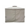 Gazebo idrorepellente 3x3m 4 tende laterali ferro tortora Tangeri Voorraad