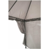 Gazebo idrorepellente 3x3m 4 tende laterali ferro tortora Tangeri Keuze